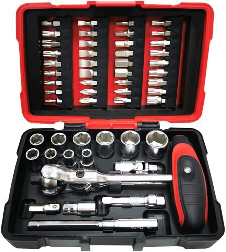 1010 - Mini coffret douilles et embouts ULTIMATE 1/4&amp;quot; avec cliquet MODIFIX.