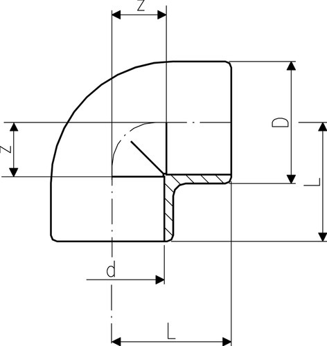 18550 - Coude 90° PN 16.