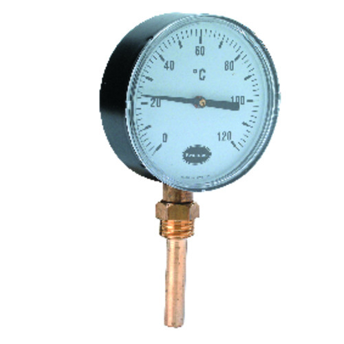 298 - Thermomètre radial à cadran de 100 mm pour montage sur gaines et tubes.