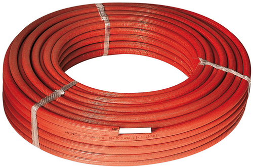 59506 - Tube multicouche pré-isolé 10 mm rouge.