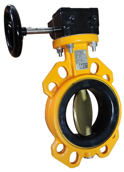 86ND - Vanne papillon EVCS-i Eurovalve. EPDM / Papillon Cupro-aluminium avec réducteur.