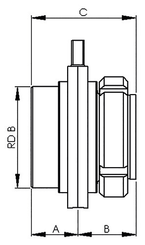 8807 - Vanne papillon - inox 316L - Manchette EPDM - Fileté/femelle.