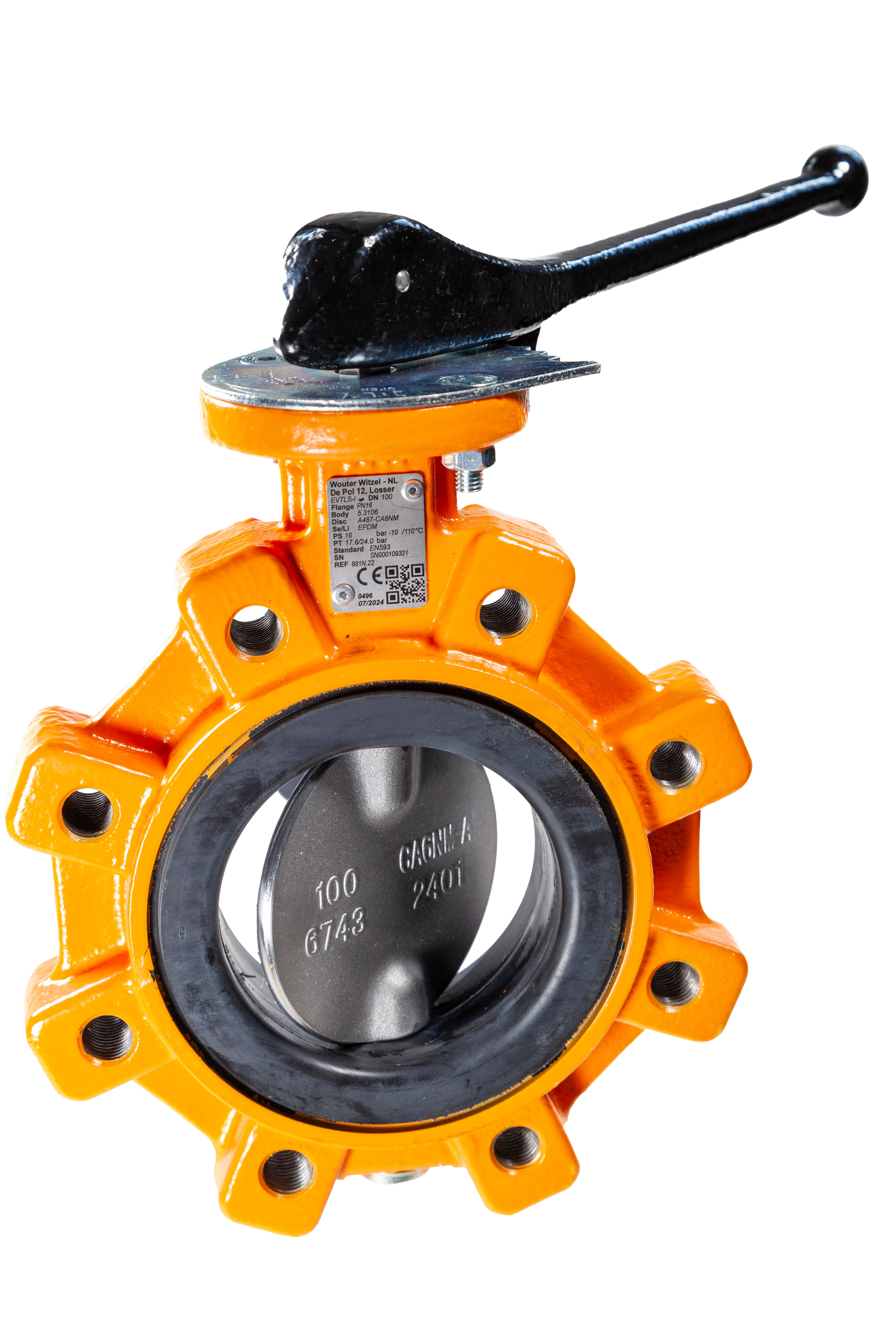 881N - Vanne papillon EVTLS-i Eurovalve. EPDM / Papillon inox CA6NM oreilles taraudées