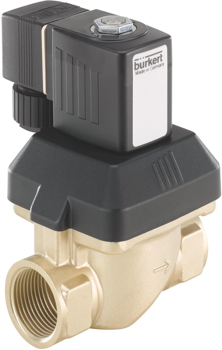 1240 - Electrovanne laiton 2/2 NF à membrane NBR à commande