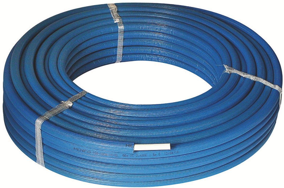 59505 - Tube multicouche RIXC pré-isolé bleu.