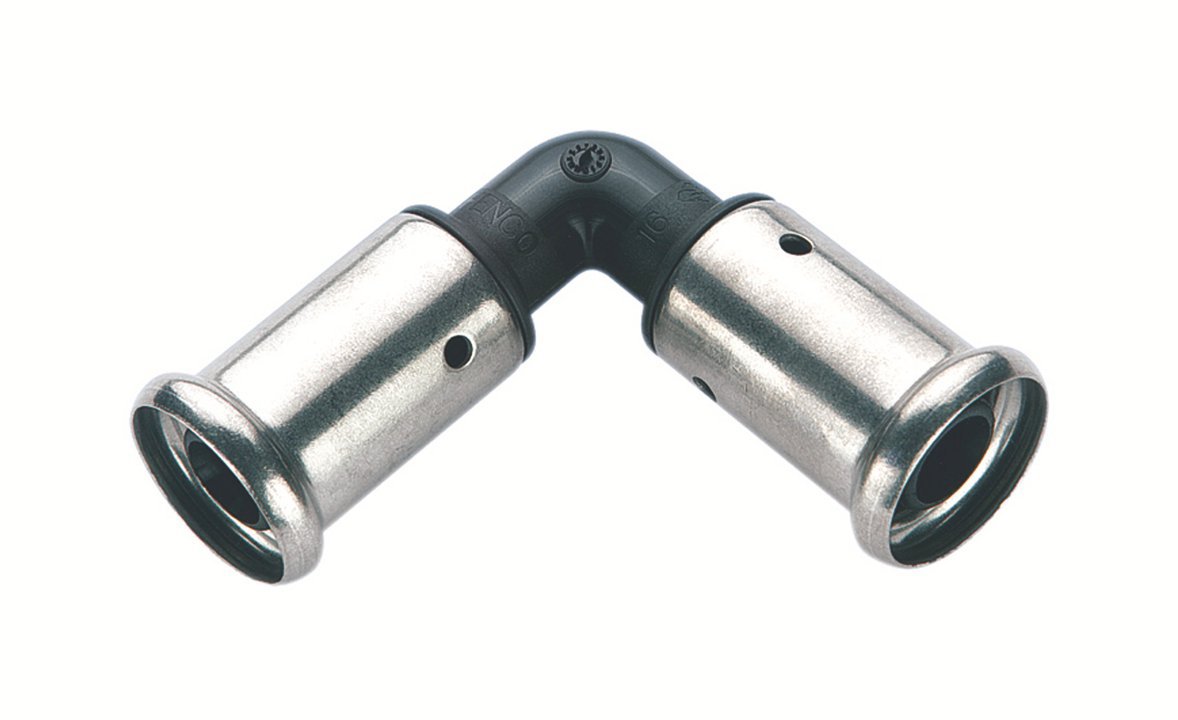 59520 - Coude 90° en PVDF noir.