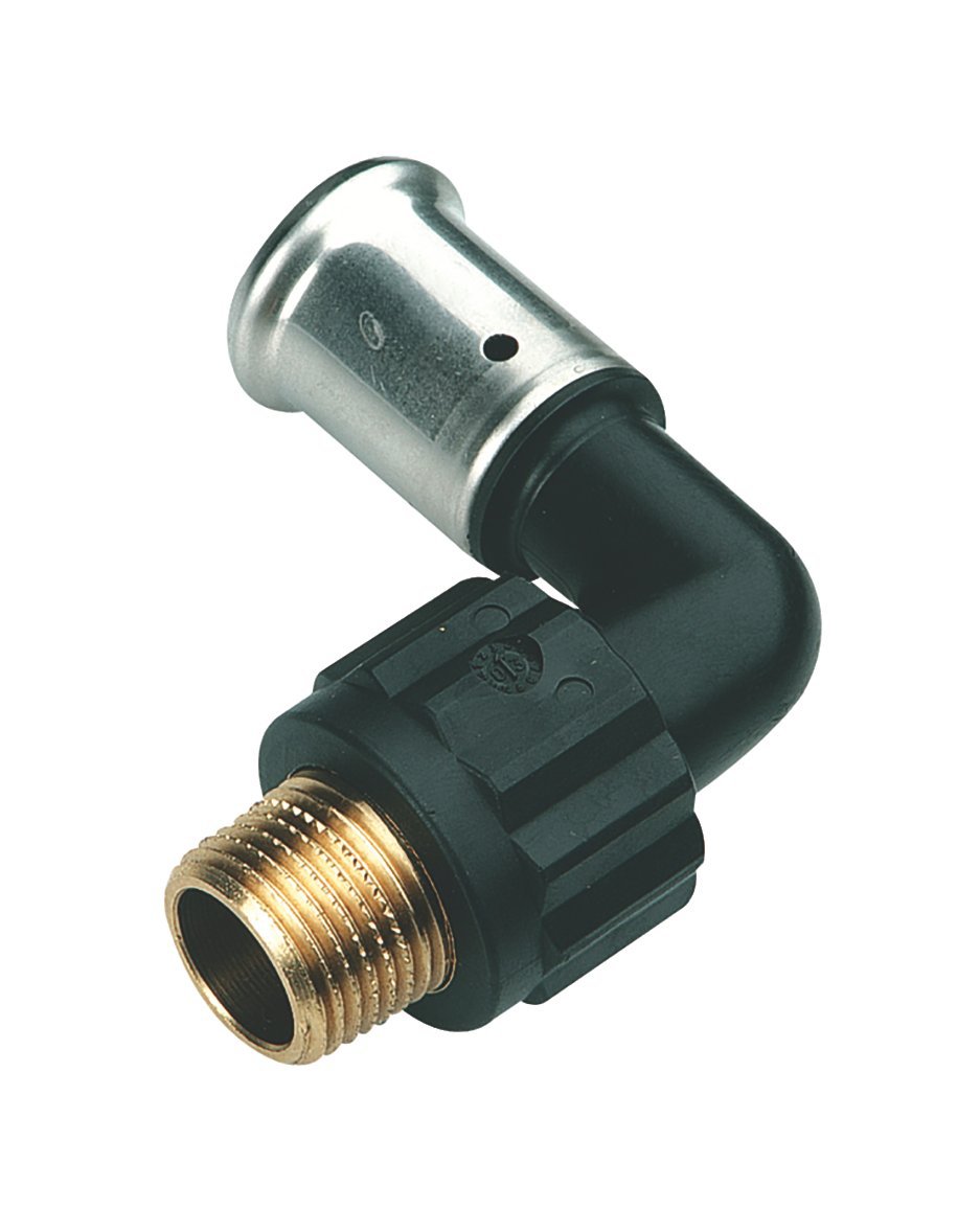 59524 - Coude 90° mâle en PVDF noir.
