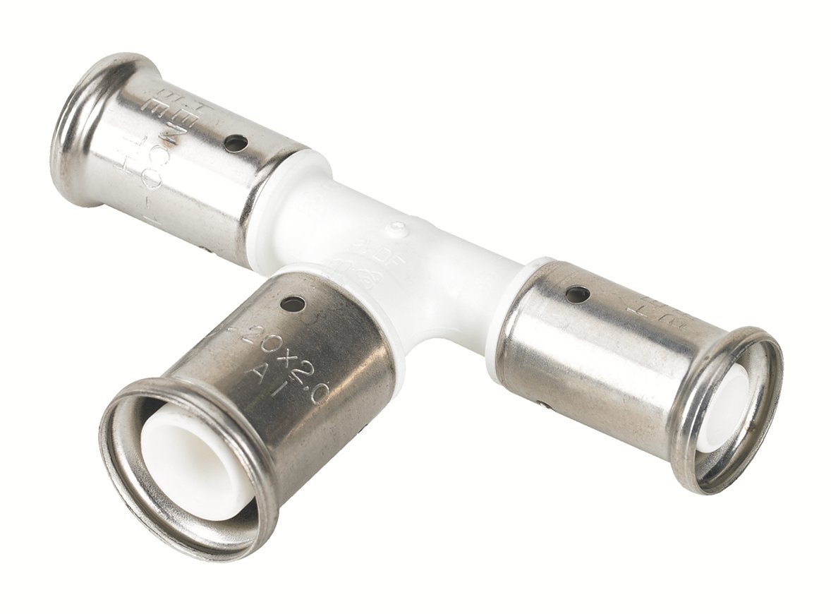 59529 - Té agrandi en PVDF blanc.