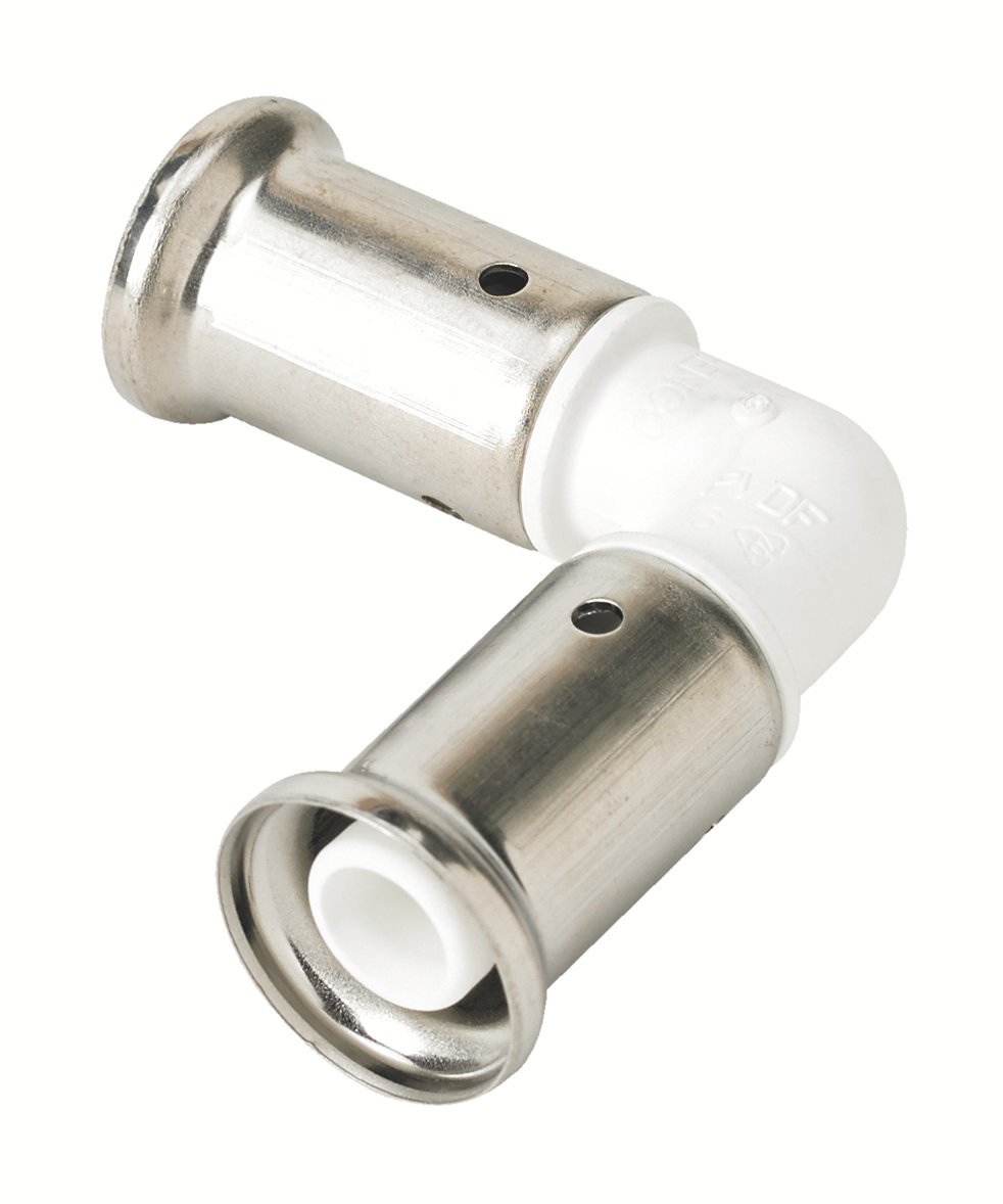 59532 - Coude 90° en PVDF blanc.
