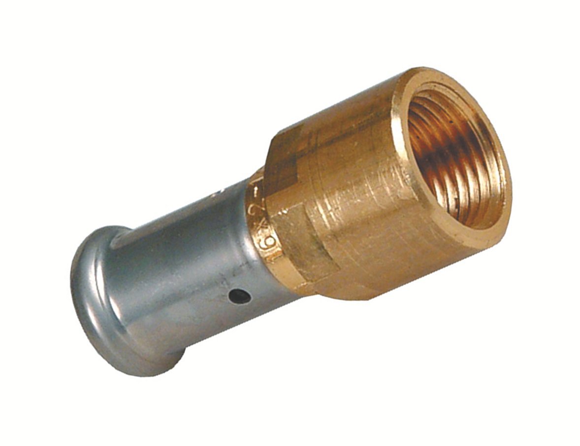 59541 - Raccord femelle droit fixe en laiton.