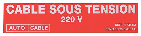 7022 - Etiquette autocollante en paquet de 50 unités.