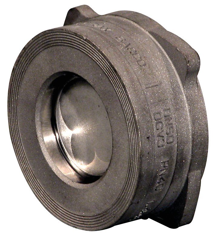 DCV3 - Clapet anti-retour à disque entre-brides acier/inox.